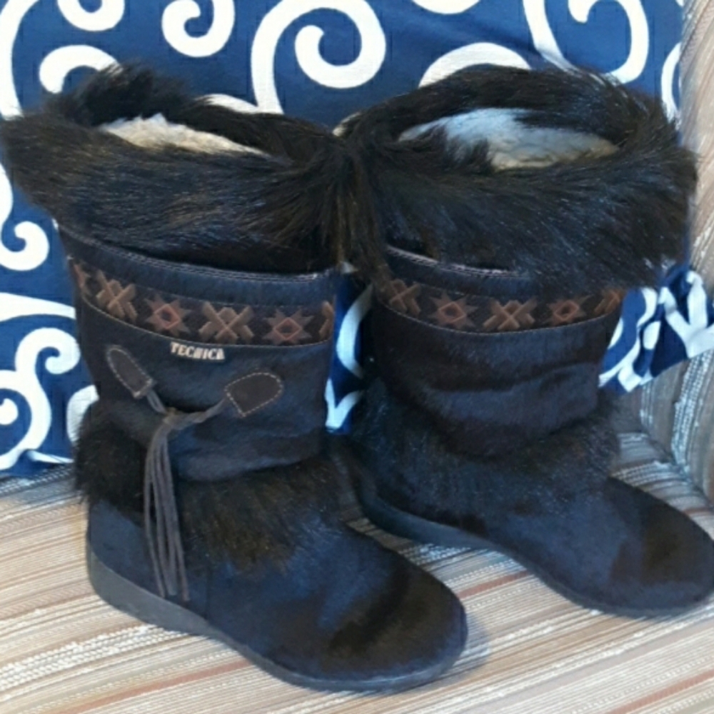 TECHNICA Navajo Apres Fur Vintage Boots Size 36 Made In ITALY - Picture 2 of 9